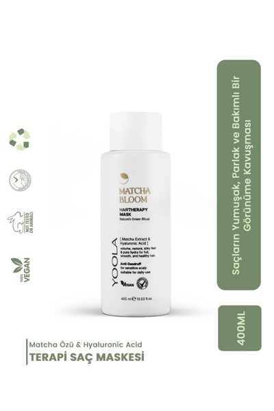 Yoola Yoğun Onarıcı Matcha Özü İçeren Nemlendirici Saç Maskesi - 400 ml - VEGAN