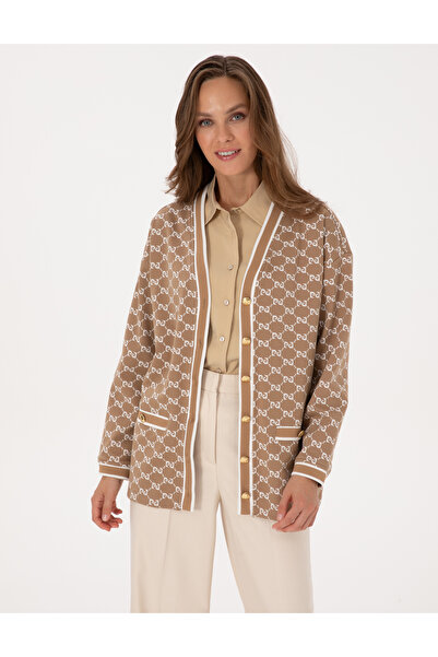 Pierre Cardin Bej Comfort Fit Örme Hırka 50309128-VR011