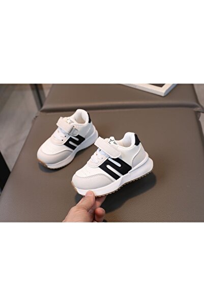 BebeNou Teniși albi cu inserții negre - Sony MDHY892-1-C