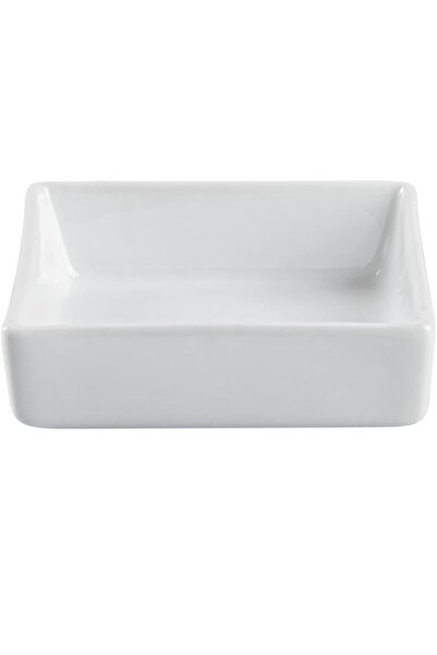 REFAN Set of 3 porcelain square baking trays, sizes 23cm/25cm/27cm