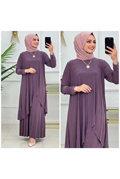 Enans Design Skirt Trousers and Asymmetrical Tunic Two-Piece Set Afra