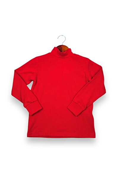 KidsMagazin Unisex red cotton turtleneck
