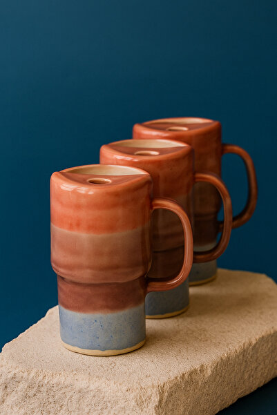 KABİLE SERAMİK Handmade Ceramic Mug Stella Series Thermos