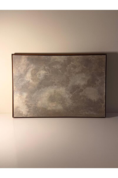 VIVECA “Venüs” 90 x 60 cm El Yapımı Minimal Kahverengi-Gri-Bej Soyut Tablo – ...