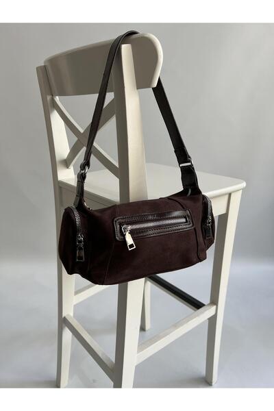 Mia Collection Τσάντα χειρός και γυναικεία τσάντα ώμου Ada Model Suede Bitter...