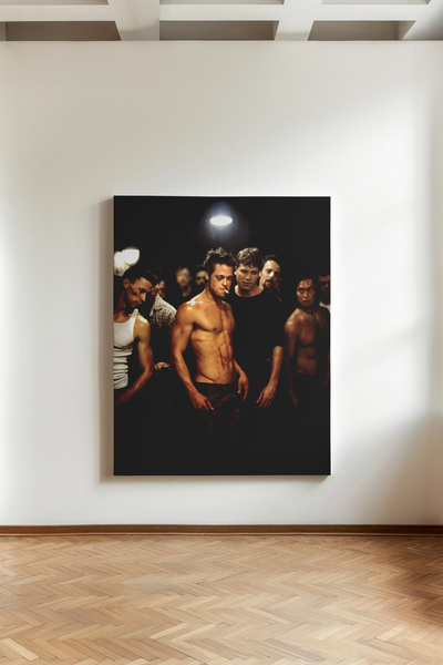 Kanvaspera Tyler Durden İkonik - Kanvas Tablo - Brad Pitt Sinema Sanatı Duvar...