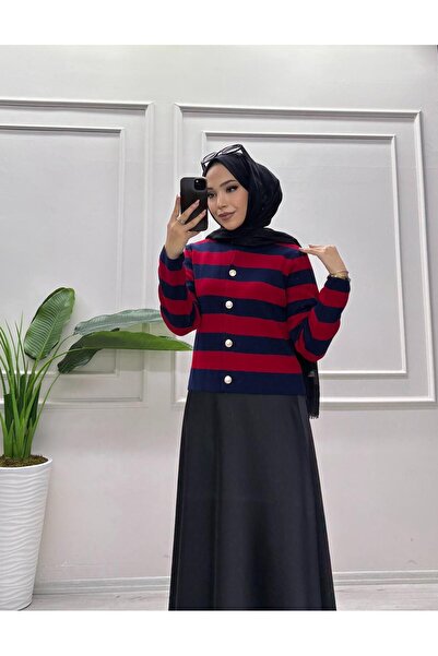 moda acar Short Striped Knitwear Sweater
