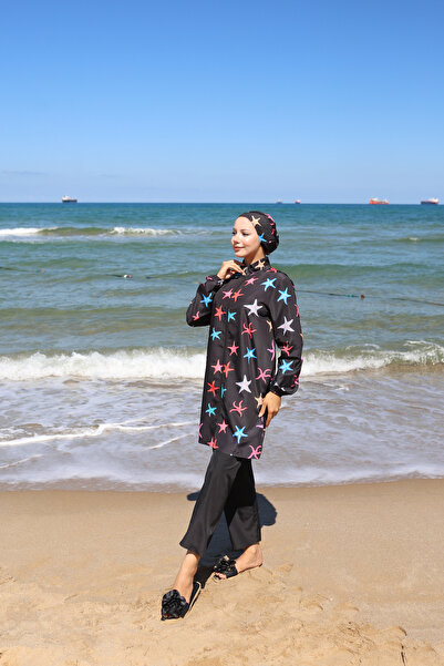 DLC Tekstil Hijab Patterned Plain Swimsuit Set of 3