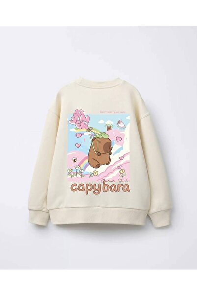 Daisy Dolly Girl's 3-Thread Unbrushed Sweatshirt