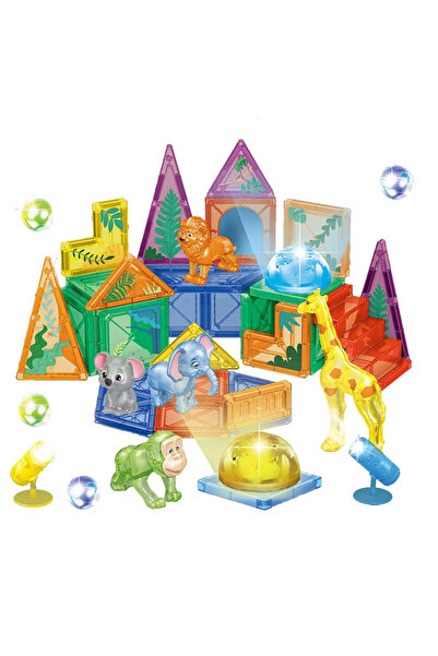 VALA Intelligent Magnetic Construction Set, Educational, Creative, VALA® FOREST ANIMALS MAGNETIC BLOCKS,