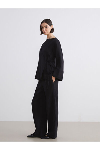 LC Waikiki Γυναικείο παντελόνι με ελαστική μέση, υφή μουσελίνας, νέας σεζόν