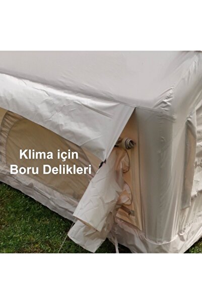 AteşTech 12 Kişilik 4 Mevsim Şişme Kamp Çadırı | 12 m², 420D Oxford Kumaş, Su Geçirmez, 300×400×210 cm