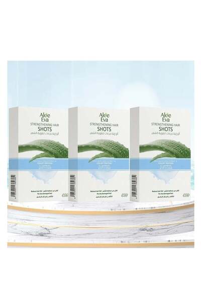 Aloe Eva أمبولات شعر مكونة من 3 قطع مع خلاصة الصبار وبروتينات الزبادي