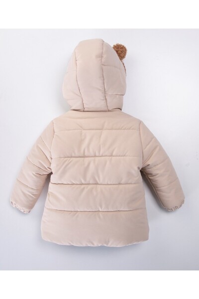 Midimod İçi Polarlı Cepli Kapüşonlu Şişme Kışlık Erkek Çocuk Kaban & Mont 2-6 Yaş 51414