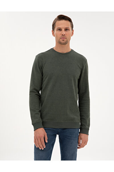 Pierre Cardin Dark Khaki Regular Fit Sweatshirt 50313944-Vr111