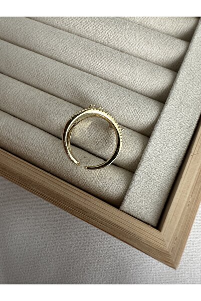ringbox Gold Stone Boat Clover Ring