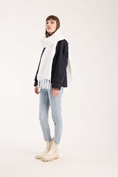 OX-RA Unisex Puffy Lightweight Scarf White