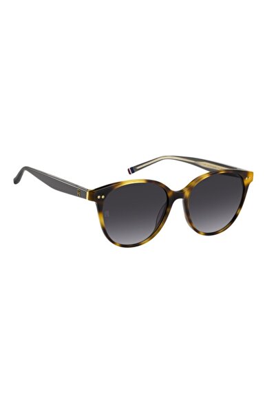 Tommy Hilfiger Women's Sunglasses Th 2289 05L Yellow Havana Frame Dark Purple Transition Lens
