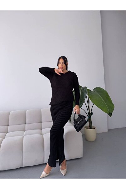 GİYSİ DÜNYASI 57 Knitwear Sweater Skirt Set