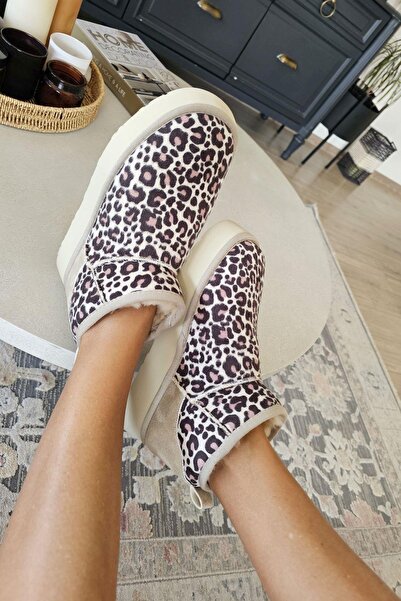 Topukla Footwear OPS 2AK Topukla Kadın İçi Kürklü Kalın Tabanlı Kısa Bot