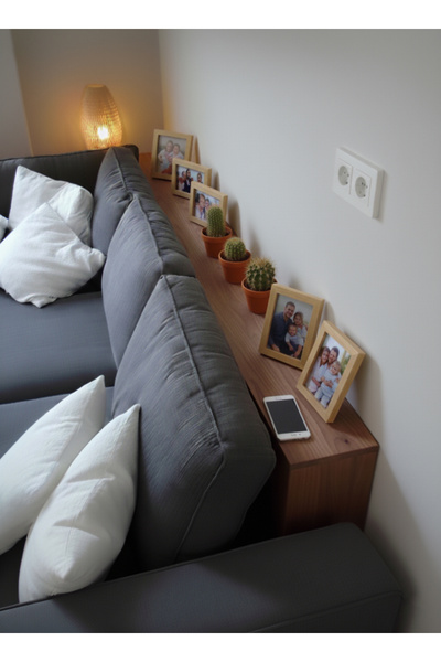 Modüler Ekipman &100 Doğal Masif Ahşap Koltuk Arkası Ayaklı Raf - Ayaklı Duvar Rafı - Özel Ölçü