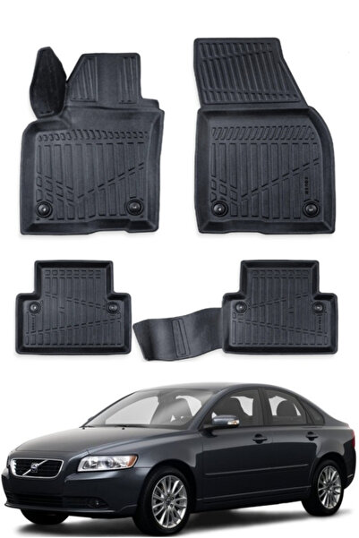 ko kaliteoto Volvo S40 2005-2006-2007-2008-2009-2010-2011-2012 Uyumlu Model Araca Özel Siyah Paspas Takım