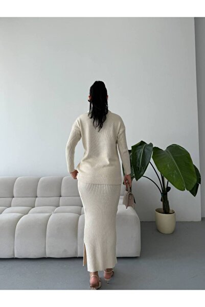 GİYSİ DÜNYASI 57 Knitwear Sweater Skirt Set