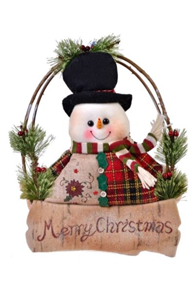 OEM Coronita artificiala, decor Craciun, sarbatori de iarna, 30 x 36 cm