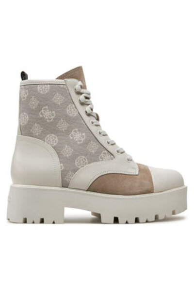 Guess Γυναικεία εκρού μποτάκια αστραγάλου FLTSL2ELE10