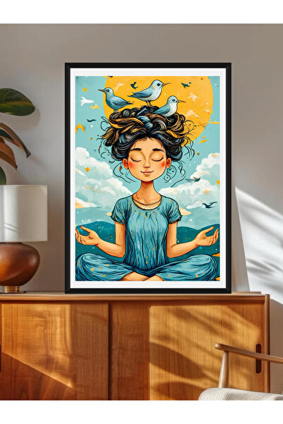 Tuba Decor Tablo dintr-o singură bucată cu rame din lemn pentru sufragerie, s...