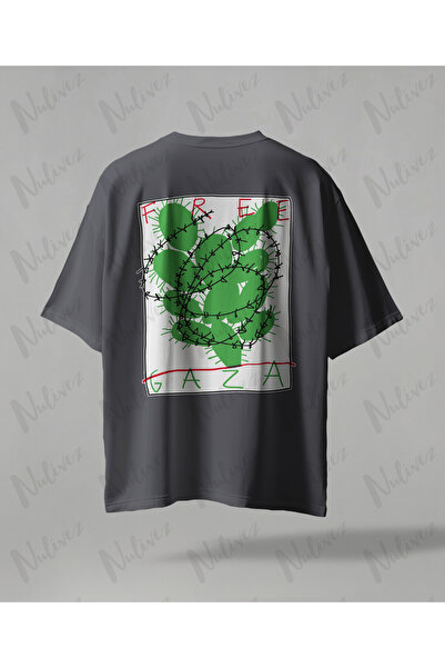 Nulivez تي شيرت بتصميم فلسطين مطبوع على الظهر عالي الجودة للجنسين