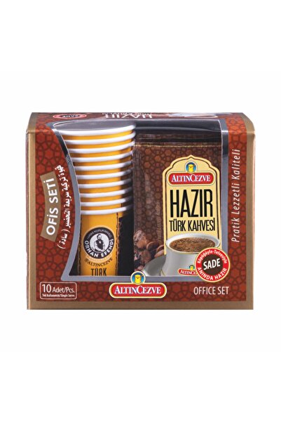 Altıncezve مجموعة قهوة تركية جاهزة للمكتب بسيطة 10 × 9 جرام