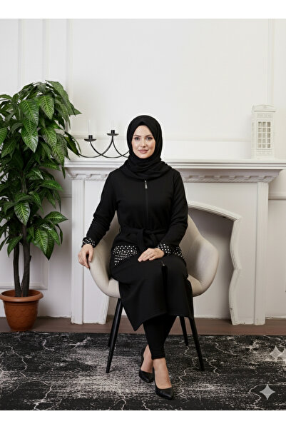 Defkay Sonbahar/Kışlık fermuarlı kadın gecelik/sabahlık