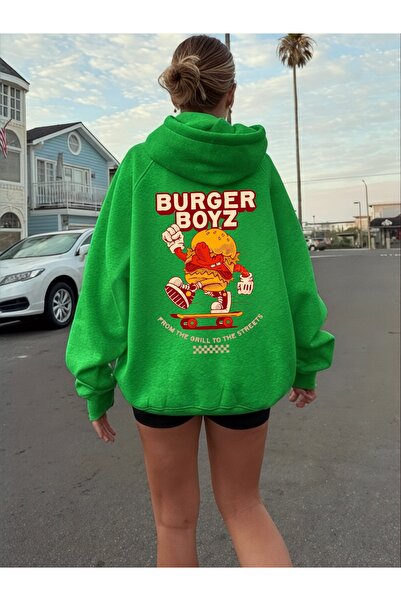 ArtYus Unisex Burger Boyz Colorat Special cu imprimeu Bumbac supradimensionat...