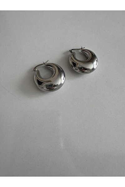 Petra Jeweils Damla Model Minimalist Silver Hoop Earrings