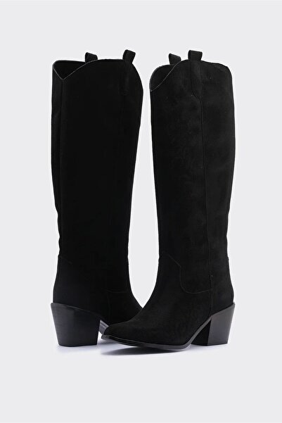 cevaplus Kadın Süet Çizme Kovboy Kışlık