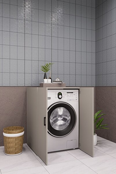 DEMİRBAL MOBİLYA Mdf Kapakli Çamaşir Makinesi Dolabi
