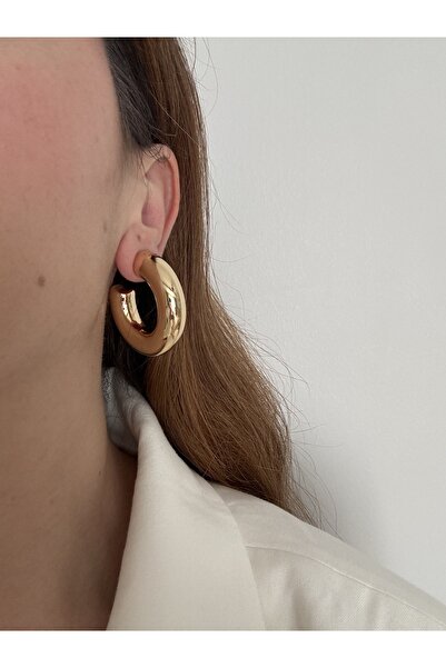 Petra Jeweils Thick Gold Hoop Earrings