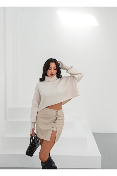 AYLFARWEAR Bird Eye Detailing Skirt with Rope Detail