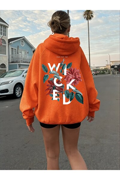 ArtYus Unisex Wicked Colorful Special cu imprimeu Cotton supradimensionat cu glugă Swea tricou