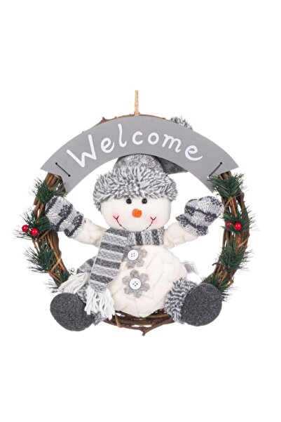 OEM Coronita artificiala, decorativa, pentru sarbatori de iarna, Craciun, 30 cm