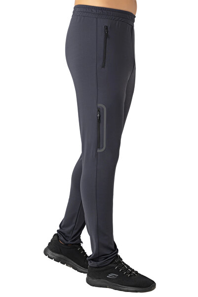 Crozwise Ανδρικό κάτω μέρος αθλητικής φόρμας με στενό πόδι, ανθρακί 2244