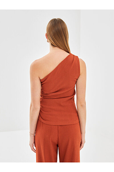 LC Waikiki Peak New Season One Shoulder Textured Women's Blouse