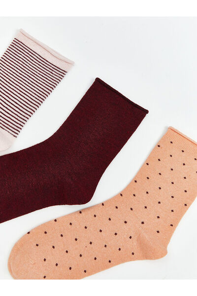 LC Waikiki Дамски чорапи с мотиви, 3 чифта (W5)