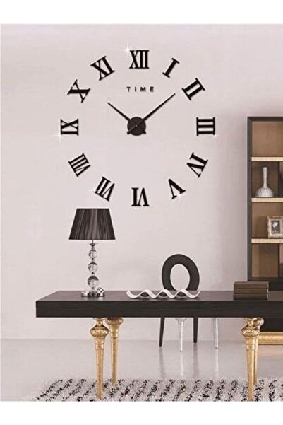 Emaazz LLC Roman Numerals 3D Wall Clock – DIY Frameless Acrylic Wall Decoration for Home & Office