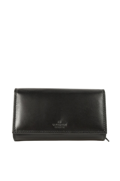 Valentini Casual wallet, women's, S 407-155, black, genuine leather