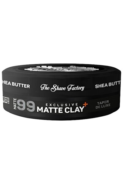 the shave factory Argilă mată cu unt de shea, Shave Factory 99 Argilă mată, 150 ml