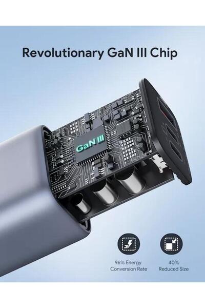 AUKEY PA-B6U VOLTAPEX II universal charger, 67W PD GAN, 2xUSB-C, 1xUSB-A, 69x40x34mm