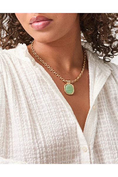 Accessorize VINTAGE STONE NECKLACE Gold