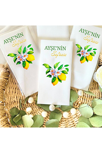 Lion Baskı ve Organizasyon Limon temalı sunum peçetesi 20'li